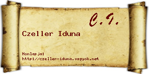 Czeller Iduna névjegykártya